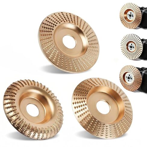 3 قطع وسادة تلميع زاوية، عجلة قطع من كربيد التنجستن، مجموعة أقراص نحت الخشب شديدة التحمل لمطاحن 4 بوصة و4-1/2 بوصة، عجلة طحن نحت الخشب، مرفق النجارة لتشكيل التلميع in Kuwait