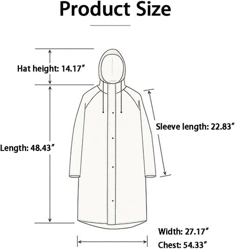 2/3/4 Pack Reusable EVA Rain Ponchos for Adults, Waterproof Rain Coats, Lightweight Portable Rain Gear for Hiking Emergency in Kuwait