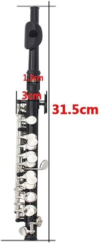 16 Key of C Piccolo, with Hard Case, Cleaning Rod, Cloth, Guarantee Sound, Piccolo Instrument for Beginners Student in Kuwait