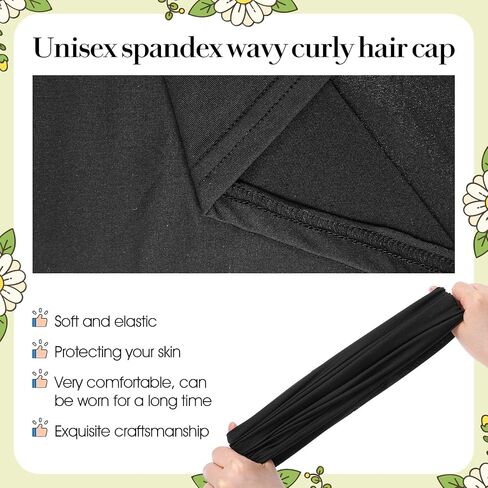 3 PCS Loc Caps for Men Dreadlock Caps Loc Sock Dreadlock Tube Bands Soft and Comfortable for Women, Black in Kuwait