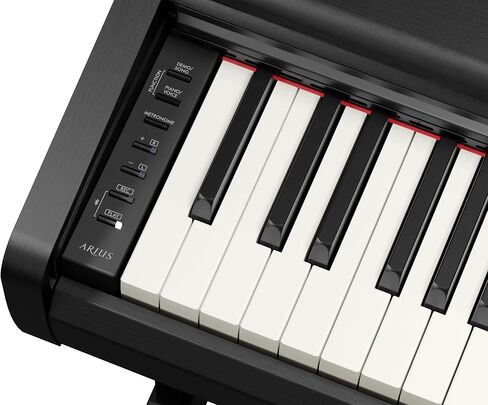 لوحة مفاتيح بيانو رقمية من سلسلة Yamaha Arius مكونة من 88 مفتاحًا للمبتدئين، حجم كامل، صوت بيانو كبير، وحدة ذات 3 دواسات، مقعد متضمن، تصميم كلاسيكي مستقيم باللون الأسود، YDP146B in Kuwait