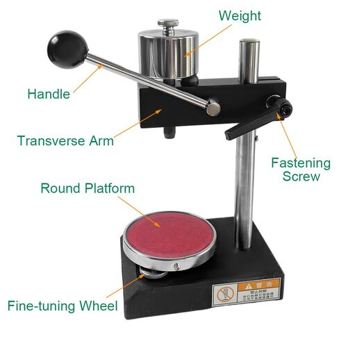 Shore Durometer A with Stand, Digital Shore Hardness Tester Replacement for Rubber, Plastic, Leather - Professional Digital Durometer Type A with Metal Base & Tempered Glass Platform (Model: LX-A) in Kuwait