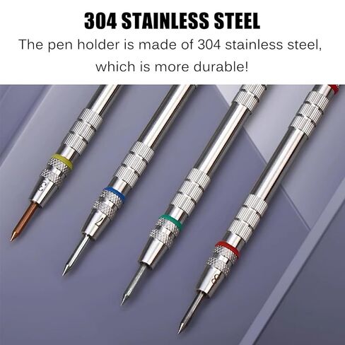 Mohs Hardness Test Kit – 4 Pack, 2-9 Scratch Tester Pen, Stainless Steel Hardness Picks with Storage Box, Single and Dual Head Design, for Mineral, Gemstone, Floor in Kuwait