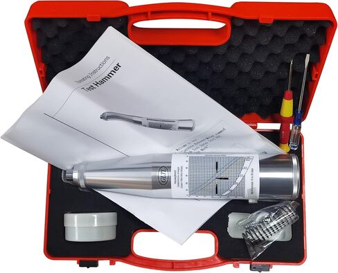 Professional Rebound Hammer - Concrete Strength Tester with 10-60 MPa Range for Buildings/Bridges/Road Construction (ASTM C805 Compliant, Portable & Accurate) in Kuwait