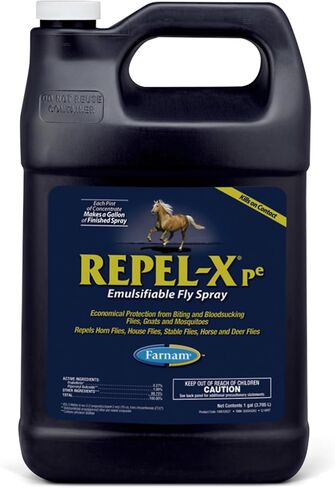 Farnam Repel-XPe Emulsifiable Horse Fly Spray, Liquid Concentrate, Mix with Water, 32 Ounces, One Quart in Kuwait