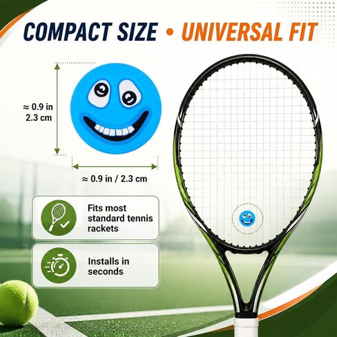 20 Pack Tennis Racket Vibration Dampeners, Funny Silicone Shock Absorbers for Tennis Racquets, Cute Decorative String Dampers for Men, Women, Teams, Clubs, Players and Tennist Gifts in Kuwait