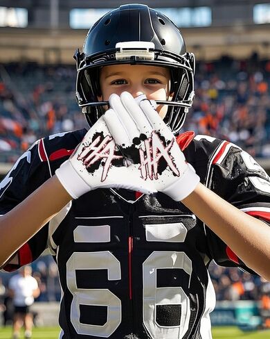 Youth Football Gloves, Non-Slip Kids Football Gloves with Super Sticky Grip Palm, Breathable Wide Receiver Glove Best Gifts for Boys Girls in Kuwait