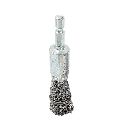 Hex Handle Electric Steel Wire Brush Stainless Steel Wire Brushes Silver Gold Rust Removal Polishing Wheel Brush Cleaning Tools(B- 40mm) in Kuwait