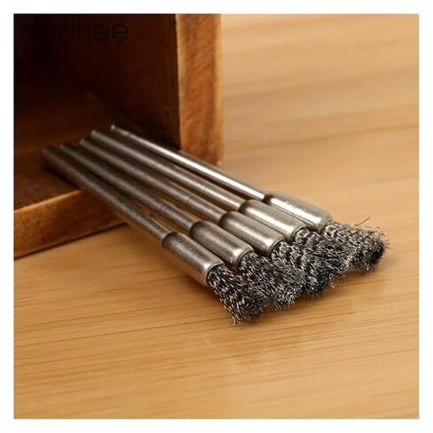 10 Pcs Wheel Wire Pen Brush Steel Cup Brush Rotary Tool Polishing Set Accessories Kit for Cleaning Grinding Polished in Kuwait