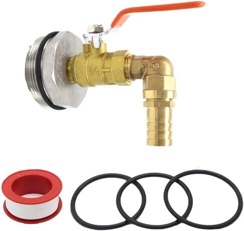 Outlet Tap for 200L Oil Drum and Compatible Containers, 20mm/25mm/32mm Outlet Diameter, Leak-Proof Design with Gaskets and Tape(20mm) in Kuwait