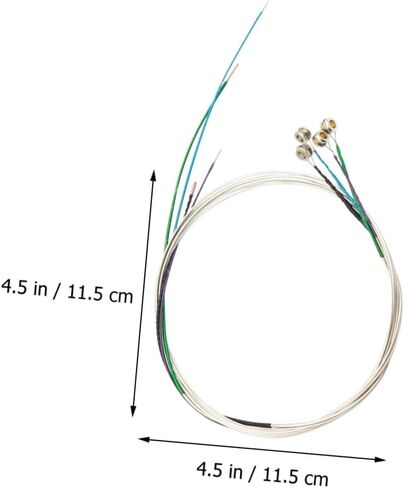 Generic 4pcs Metal Strings Steel Core Replacement Strings for Beginners and Professionals Clear Sound Performance Practice and Concert Use in Kuwait