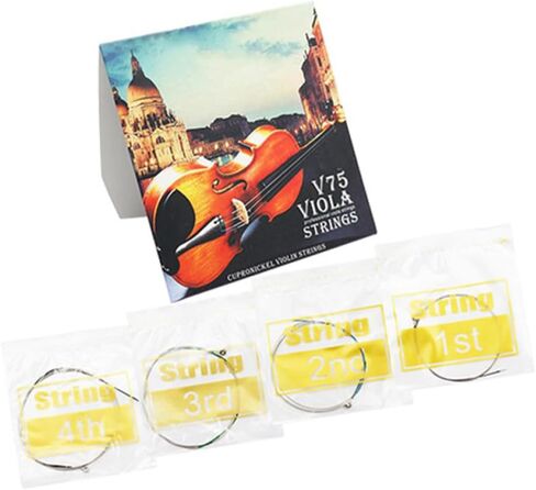 Generic 4pcs Metal Strings Steel Core Replacement Strings for Beginners and Professionals Clear Sound Performance Practice and Concert Use in Kuwait