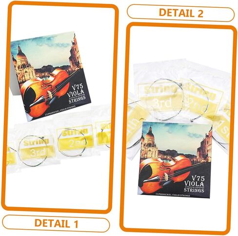 Generic 4pcs Metal Strings Steel Core Replacement Strings for Beginners and Professionals Clear Sound Performance Practice and Concert Use in Kuwait