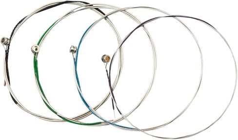 Generic 4pcs Metal Strings Steel Core Replacement Strings for Beginners and Professionals Clear Sound Performance Practice and Concert Use in Kuwait