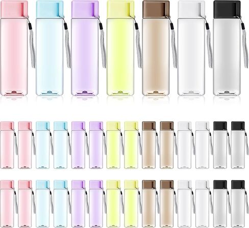 30 Pcs 17 oz Plastic Water Bottles Bulk, Reusable Sports Water Bottle Leak Proof for Kids Adults, Portable Drinks Container Cups for School Classroom Gym Fitness Travel Camping Office in Kuwait