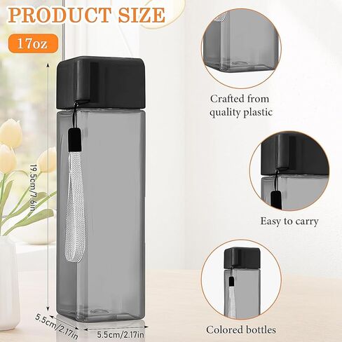 30 Pcs 17 oz Plastic Water Bottles Bulk, Reusable Sports Water Bottle Leak Proof for Kids Adults, Portable Drinks Container Cups for School Classroom Gym Fitness Travel Camping Office in Kuwait