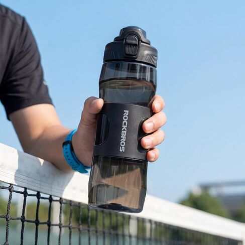 زجاجة مياه للدراجة من ROCKBROS خالية من مادة BPA زجاجة مياه لركوب الدراجات سعة 24 أونصة مع حامل مغناطيسي لدراجات MTB ودراجة الطريق والدراجة النارية والكرسي المتحرك in Kuwait