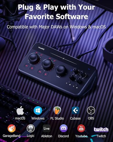 blueAVS (blueCaster TWO) واجهة صوت USB - واجهة تسجيل استوديو 24 بت/192 كيلو هرتز، USB-C و48 فولت Phantom Power ASIO Driver للجيتار والبودكاست والاستديو المنزلي DAW والبث والبث الصوتي in Kuwait