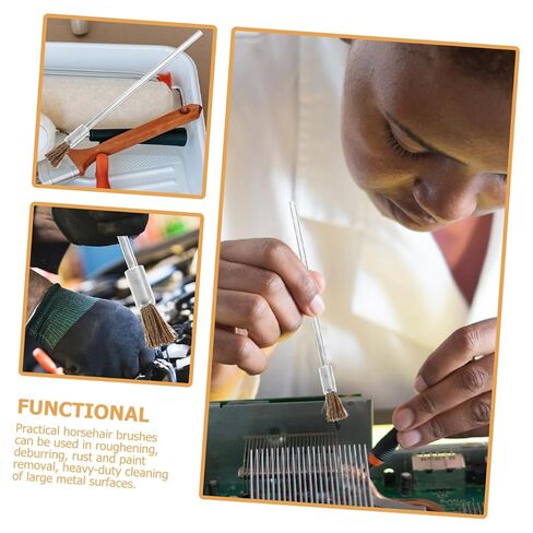 10pcs Drill Wire Brush Extended Handle and Horsehair Cleaning Brushes for Removal Circuit Board Cleaning and Deburring Tasks in Saudi Arabia