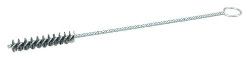 Weiler 21094 مقاس سلك 0.004 بوصة، قطر 3/8 بوصة، طول 8 بوصة، شعيرات فولاذية، فرشاة أنبوبية يدوية حلزونية واحدة مع مقبض عين، مصنوعة في الولايات المتحدة الأمريكية in Kuwait