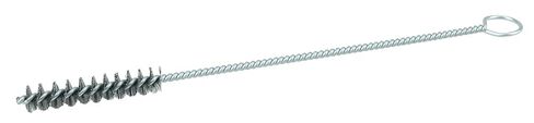 Weiler 21094 مقاس سلك 0.004 بوصة، قطر 3/8 بوصة، طول 8 بوصة، شعيرات فولاذية، فرشاة أنبوبية يدوية حلزونية واحدة مع مقبض عين، مصنوعة في الولايات المتحدة الأمريكية in Kuwait