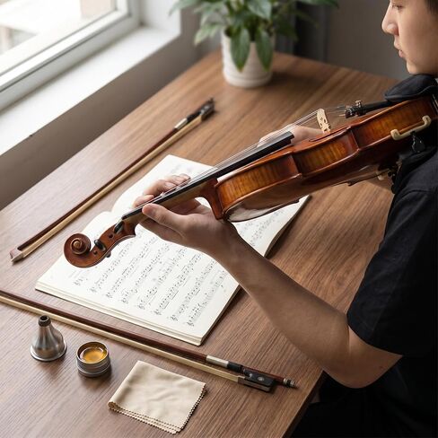 Violin Shoulder Rest Pad, Sheepskin Black Anti Slip Violin Chin Rest Cover Shock Absorption for Performance (3/4 to 4/4) in Kuwait