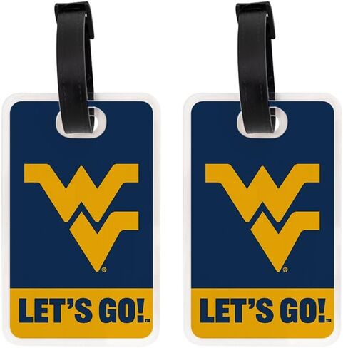 Desert Cactus West Virginia University Luggage Tag – Official WVU Mountaineers 2 Pack Travel ID Label for Suitcases, Bags, and Carry-Ons (2-Pack Acrylic Luggage Tag B) in Kuwait