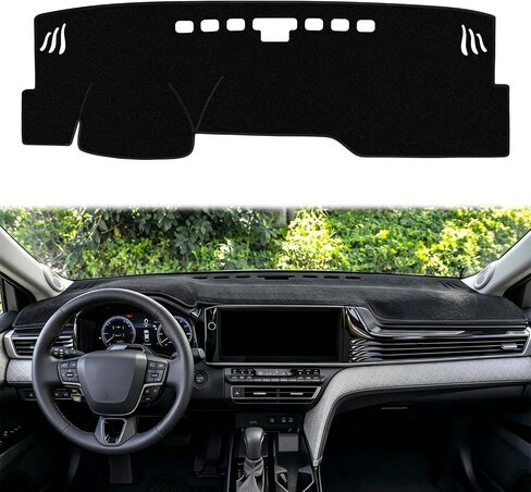 غطاء DASH لـ Toyota Camry 2025 Dashboard Cover Mat Sunshade No Glare UV Rays Protector Nonslip Pad Accessories (Black) in Kuwait