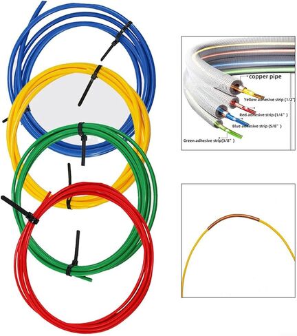 Copper Tube Extension Set 4 Pieces 1/4 1/2 3/8 5/8 Inch PE Material for Air Conditioner Refrigerant Line Meters in Kuwait
