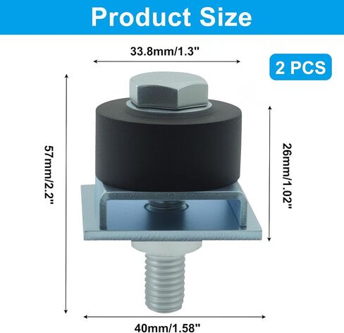 2 Pcs Limit Trolley Assembly Trolley Roller Wheels Limit for 1-5/8" Wide and 1-5/8" or Taller Unistrut Strut Channel in Saudi Arabia
