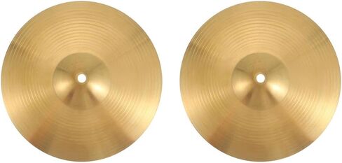 Garneck 2pcs Drum Cymbal: 10 Inch Brass Crash Ride Hi-hat Brass Cymbal For Players Beginners Percussion Instrument (golden) in Saudi Arabia