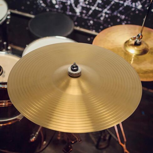 Garneck 2pcs Drum Cymbal: 10 Inch Brass Crash Ride Hi-hat Brass Cymbal For Players Beginners Percussion Instrument (golden) in Saudi Arabia