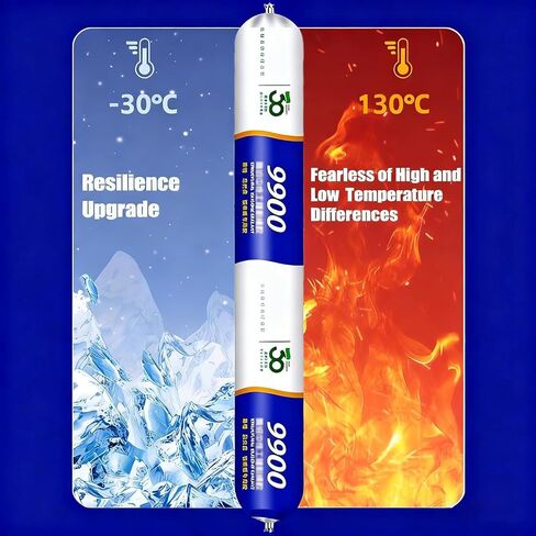 9900 Sealant Waterproof,Outdoor Silicone Sealant, Permanent Solution for Roof & Wall Cracks,Waterproof, Heat & Stretch-Resistant, Durable & Tear-Proof Exterior Sealant (Black) in Saudi Arabia