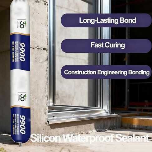 9900 Sealant Waterproof,Outdoor Silicone Sealant, Permanent Solution for Roof & Wall Cracks,Waterproof, Heat & Stretch-Resistant, Durable & Tear-Proof Exterior Sealant (Black) in Saudi Arabia