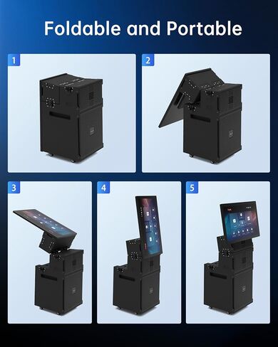 Karaoke Machine for Adults with Lyrics Display, Portable Built-in 22 Inches Tablet with 2 Wireless Microphones,1200W Peak Power Bluetooth Portable Karaoke System for Any Occasion (S-200) (22 inch) in Kuwait