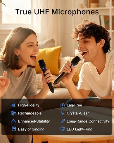 Karaoke Machine for Adults with Lyrics Display, Portable Built-in 22 Inches Tablet with 2 Wireless Microphones,1200W Peak Power Bluetooth Portable Karaoke System for Any Occasion (S-200) (22 inch) in Kuwait