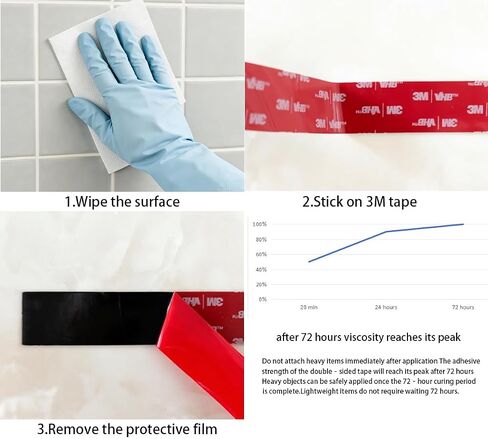 شريط إسفنجي أكريليك مزدوج الجوانب 3M، شريط تثبيت شديد التحمل 0.5 بوصة مقاوم للماء ومقاوم للطقس لإصلاح سياج سطح السفينة والخشب المعالج للاستخدام الداخلي والخارجي in Kuwait