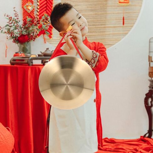 Chinese Hand Gong with Hammer Melodious Sound Quality Percussion Instrument for Boy Girl for School Supplies and Creativity Development in Kuwait