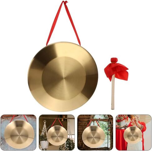 Chinese Hand Gong with Hammer Melodious Sound Quality Percussion Instrument for Boy Girl for School Supplies and Creativity Development in Kuwait