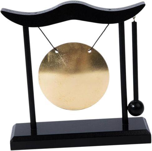 Qianly Desktop Gong Ornament Decorative Crafts Table Housewarming Blessing Gift Home Office Feng Shui Collectible Brass Gong Chinese in Kuwait
