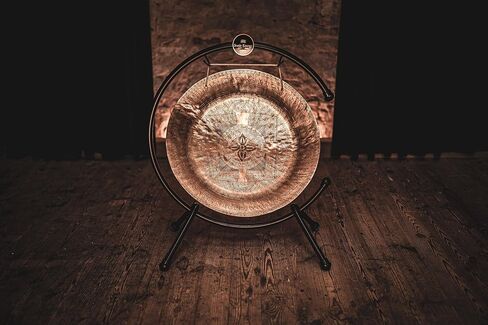 22" Premium Wind Gong, Hand Engraved — MADE IN INDIA — Includes Table Stand, For Meditation, Sound Healing Therapy and Yoga, 2-YEAR WARRANTY in Kuwait