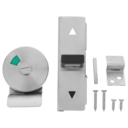 Operitacx 1 Set Door Lock Indicator - Vacant Occupied Bathroom Lock - Stainless Steel Slide Bolt Latch for Vacant/Engaged Public Toilet Privacy Stall Latching in Saudi Arabia