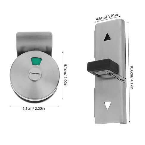 Operitacx 1 Set Door Lock Indicator - Vacant Occupied Bathroom Lock - Stainless Steel Slide Bolt Latch for Vacant/Engaged Public Toilet Privacy Stall Latching in Saudi Arabia
