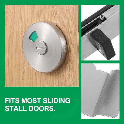 Operitacx 1 Set Door Lock Indicator - Vacant Occupied Bathroom Lock - Stainless Steel Slide Bolt Latch for Vacant/Engaged Public Toilet Privacy Stall Latching in Saudi Arabia