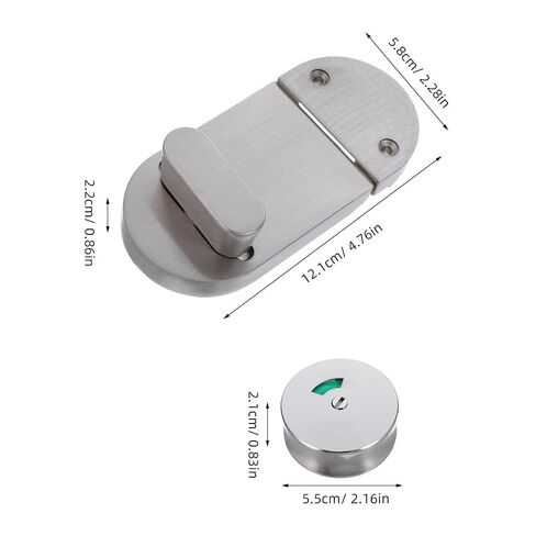 Operitacx 1 Set Commercial Bathroom Door Handle - Vacancy Indicator Lock for Public Restroom - Commercial Toilet Partition Door Latch with Privacy Bolt - 1.65in Hole Distance in Saudi Arabia