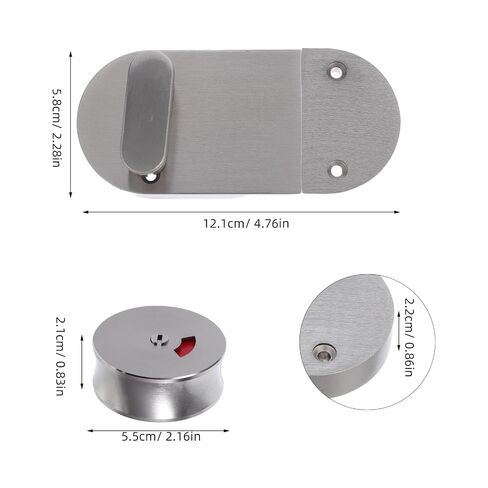 Operitacx 1 Set Commercial Bathroom Door Handle - Vacancy Indicator Lock for Public Restroom - Commercial Toilet Partition Door Latch with Privacy Bolt - 1.65in Hole Distance in Saudi Arabia