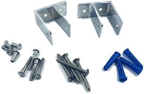Pilaster Pack-2 Two Ear Brackets Die Cast Zamac for 1-1/4 in. Panel Thickness w/Fasteners in Kuwait