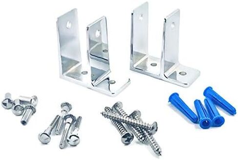 Pilaster Pack-2 Two Ear Brackets Die Cast Zamac for 1-1/4 in. Panel Thickness w/Fasteners in Kuwait