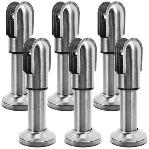 FOMIYES 6pcs Stainless Steel Public Restroom Partition Brackets for Washrooms, Toilet Partition Support Feet with Increased Stability and Easy Maintenance, Suitable for 12-18mm Panels in Kuwait
