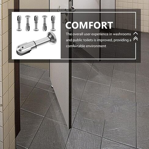 FOMIYES 6pcs Stainless Steel Public Restroom Partition Brackets for Washrooms, Toilet Partition Support Feet with Increased Stability and Easy Maintenance, Suitable for 12-18mm Panels in Kuwait
